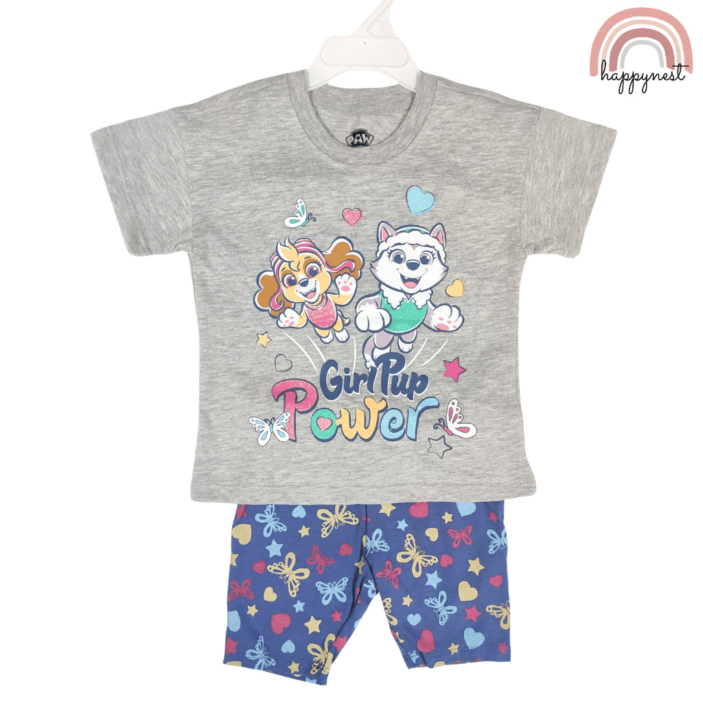 Paw Patrol Shirt and Shorts Set 2pcs Kids Clothes Girl Pup Power 3 Years AA334