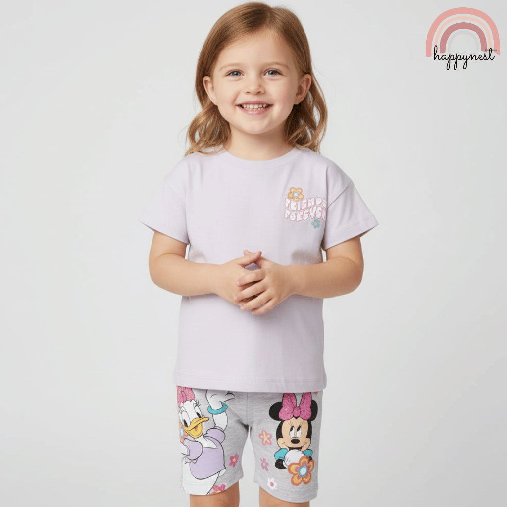Minnie Shirt Shorts OOTD Set AA398 12 Months - 4 Years AA398