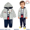 KIABI Mickey Mouse 3-PC Terno Hoodie Set (6-36M) | SS626