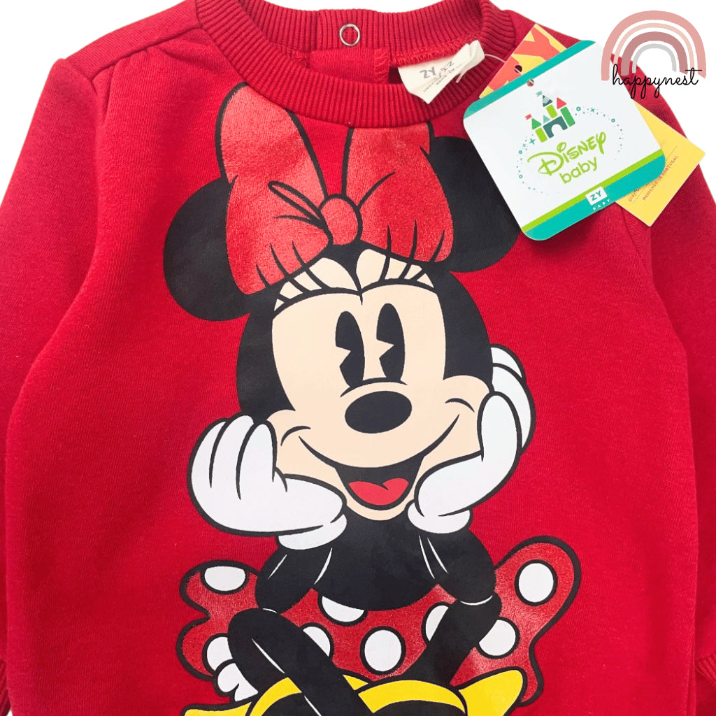 Minnie  Baby Girls 2PC Set Red Sweater Jogger Pants Kids 9-36 Months SS605