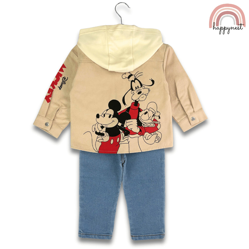 Mickey 2pc Terno Set for Boys Jacket Jeans Denim Hoodie 6M-4Y SS631