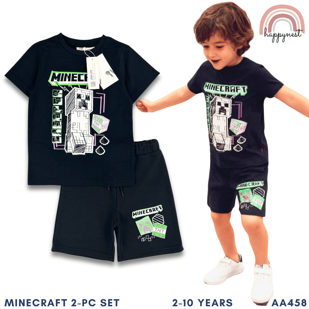 Minecraft 2-Piece Short & Tee Set Boy 2-10 Years– AA458