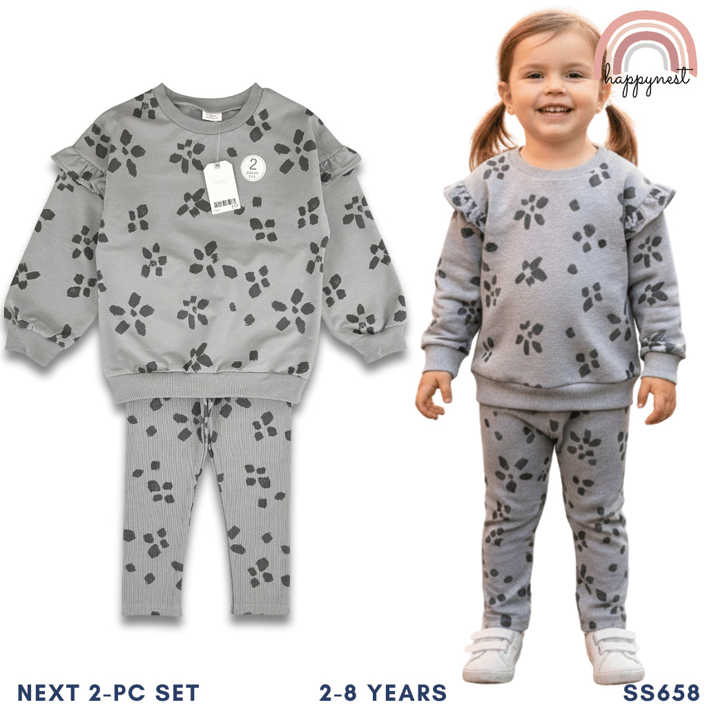 Girls Floral Sweatshirt & Leggings Set 2-8 Years – SS658