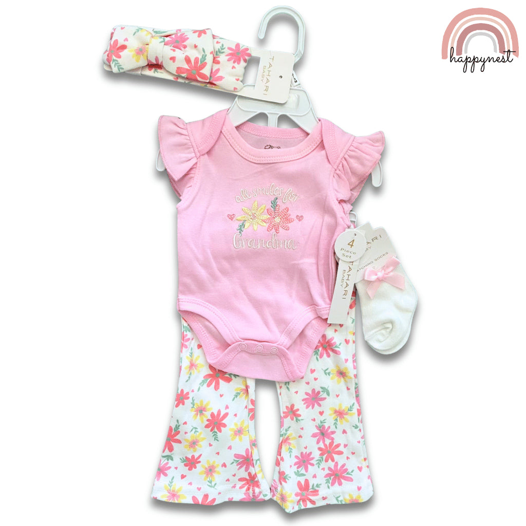 Tahari Baby Girl 4-Piece Set – 3 to 9 Months B1
