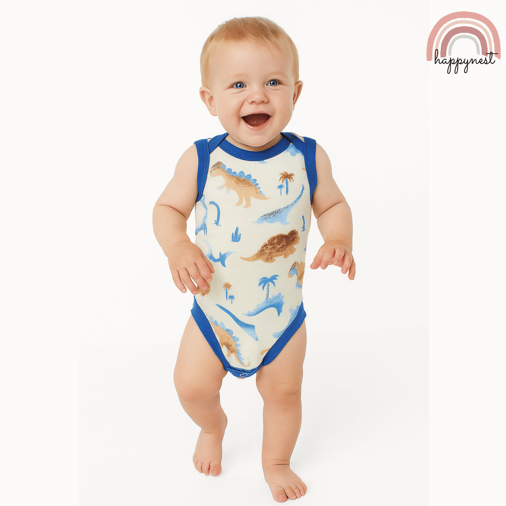 Tedmimak Baby Boy 3-Piece Blue Dino Print 0-18 Months AA271