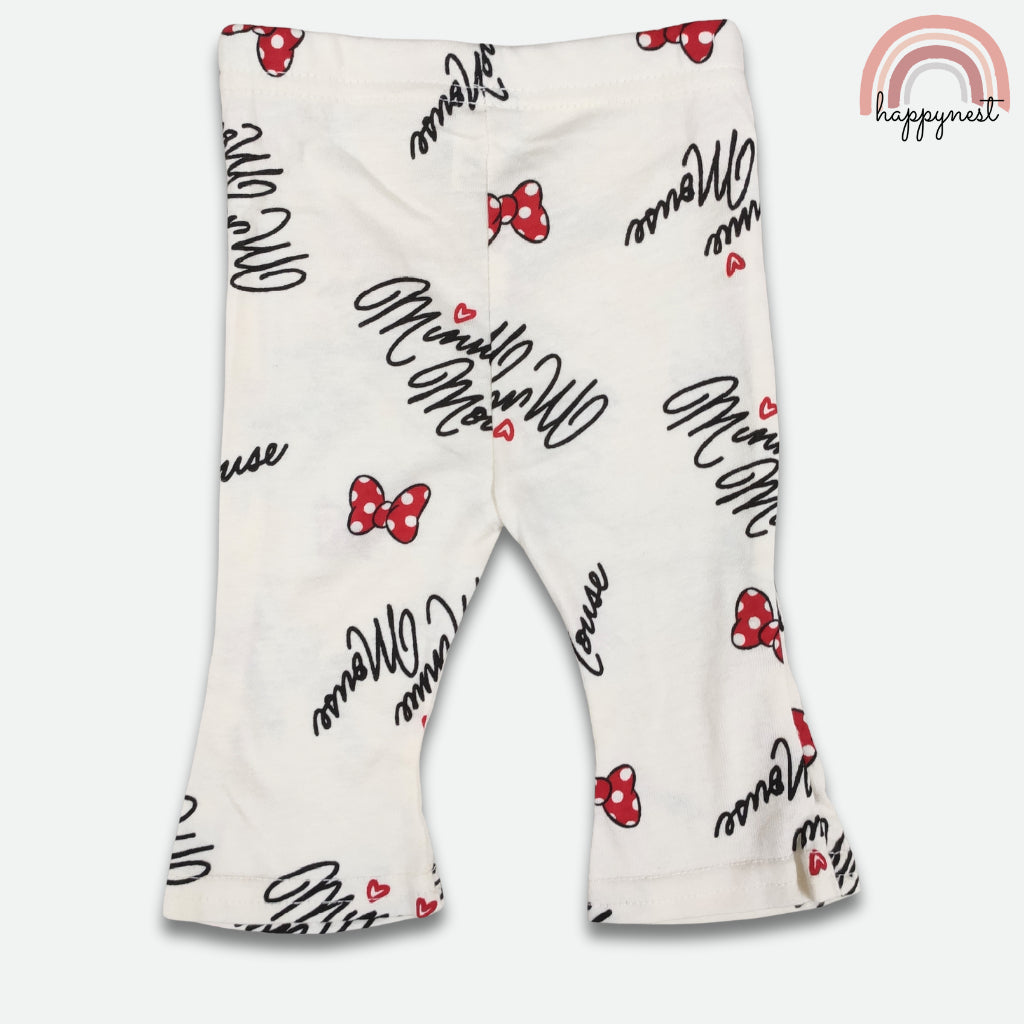 Minnie Baby Girl 3-Pc Pink Ribbed Set | Classic Disney Style | 3-24 Months | B75