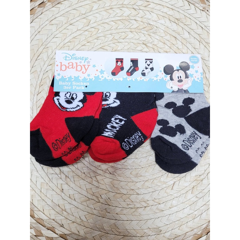 Disney - Socks 3 Pairs - Mickey Mouse, MinniePrincesses - Cute, Comfy, High-Quality